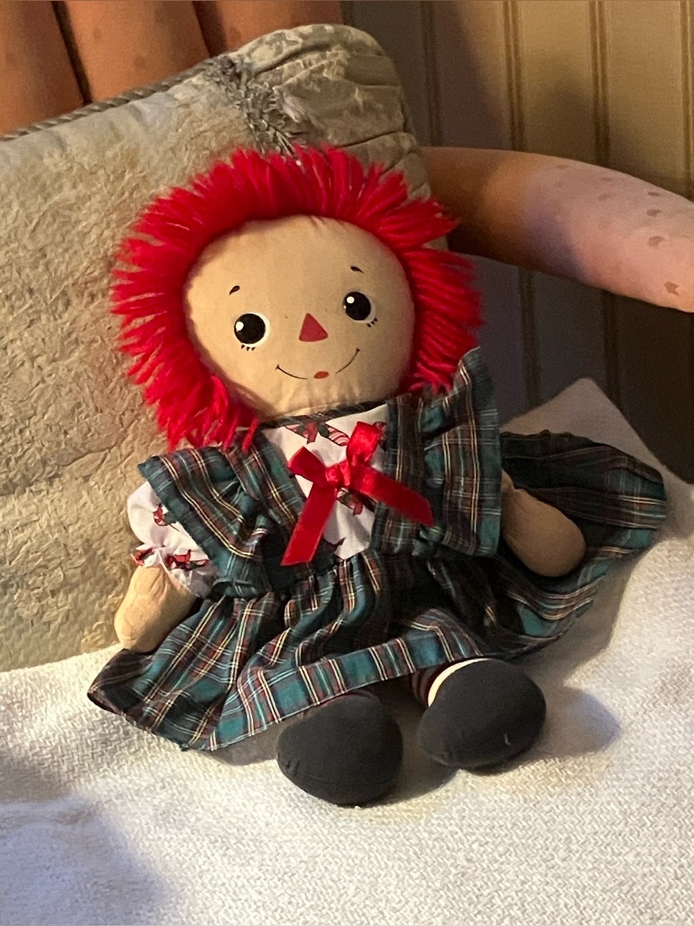 CHRISTMAS DRESSED RAGGEDY ANN 14” DOLL - Picture 5 of 8